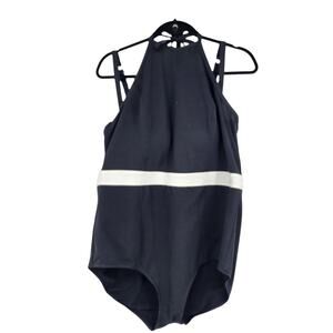 Torrid Womens Black & White Halter One-Piece Swimsuit Size 3 Nylon/Spandex Blend